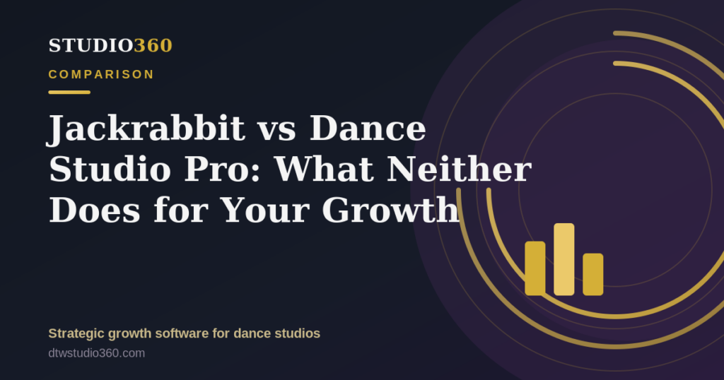 Jackrabbit vs Dance Studio Pro comparison for dance studio owners — Studio 360